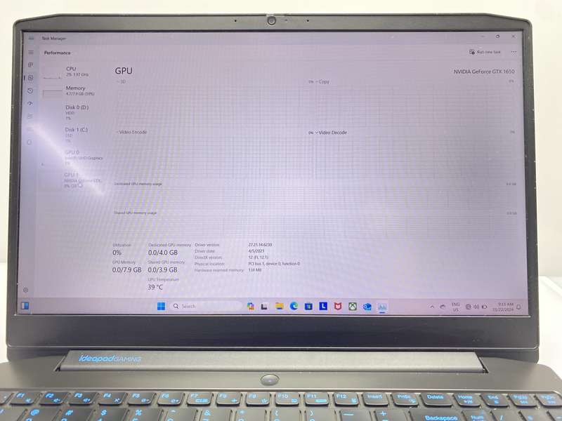 Lenovo Ideapad Gaming 3 "Core i5" 2.50GHz 8GB RAM 128GB SSD Grey (6 Month Warranty)