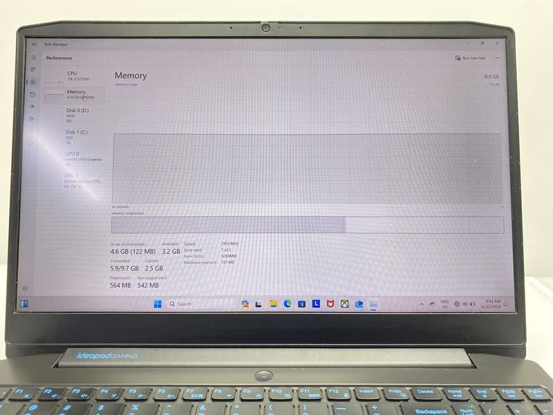 Lenovo Ideapad Gaming 3 "Core i5" 2.50GHz 8GB RAM 128GB SSD Grey (6 Month Warranty)