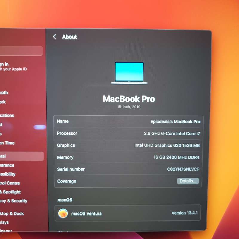 MacBook Pro 15-Inch "Core i5" 2.3 GHz (Mid-2017) 16GB RAM 512GB SSD Space Grey (12 Month Warranty)