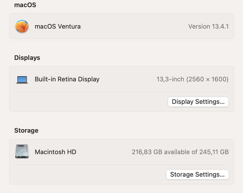 MacBook Pro 13-Inch "M1" 8 CPU/ 8 GPU (2020) 8GB RAM 256GB SSD Silver (12 Month Warranty) - Inter...