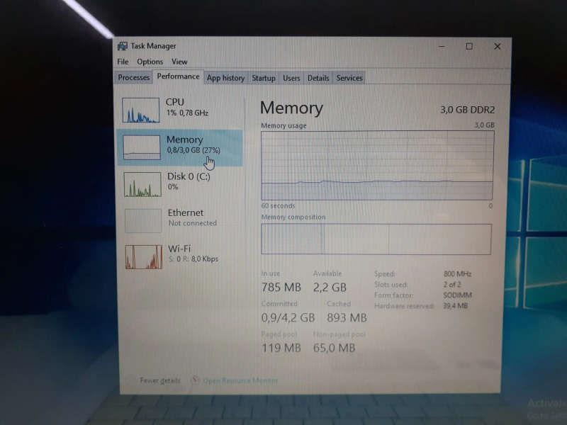 Fujitsu Amilo Pi 3525 2.00GHz 3GB RAM 150GB HDD Faulty Battery White