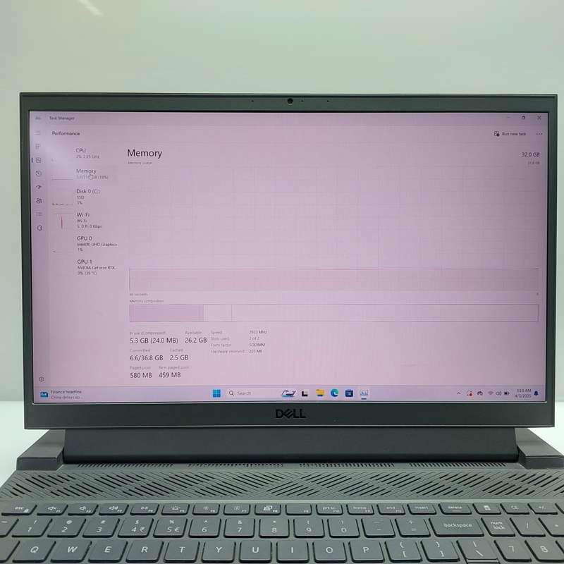 Dell G15 5510 "Core i7" 2.20GHz 32GB RAM 512GB SSD Grey (6 Month Warranty)