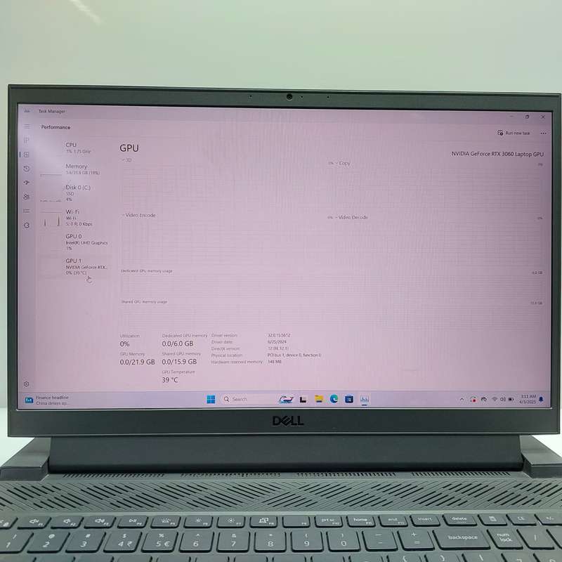 Dell G15 5510 "Core i7" 2.20GHz 32GB RAM 512GB SSD Grey (6 Month Warranty)