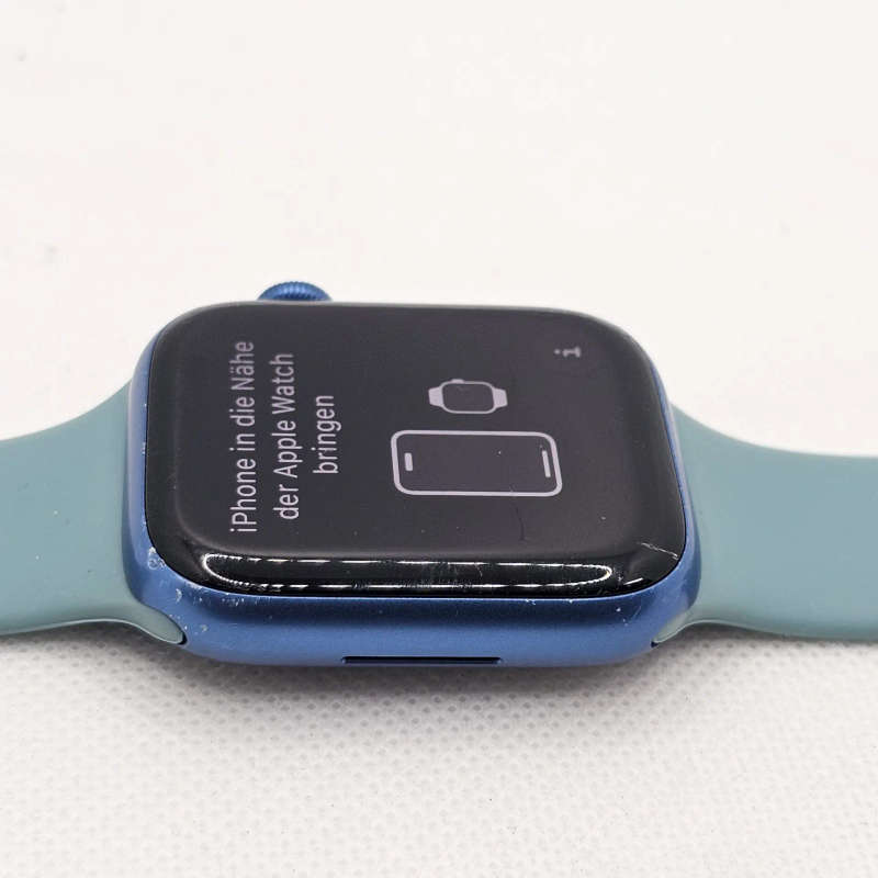 Apple Watch Series 7 45mm GPS Only Blue (6 Month Warranty) - With Turquoise Straps