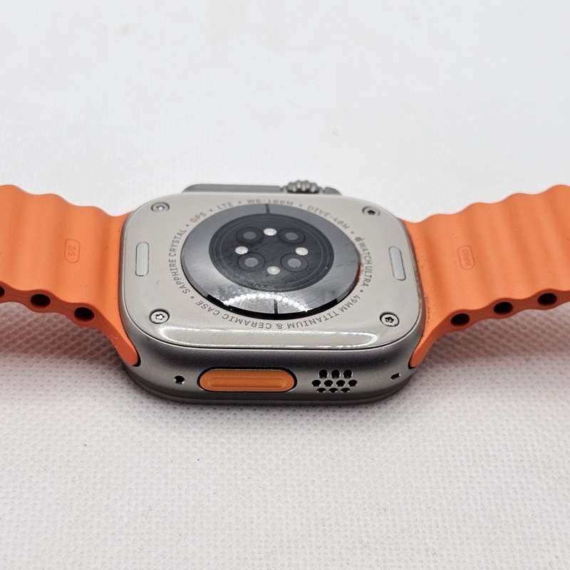Apple Watch Ultra 2 49mm LTE Natural Titanium (12 Month Warranty)  With Orange Ocean Straps