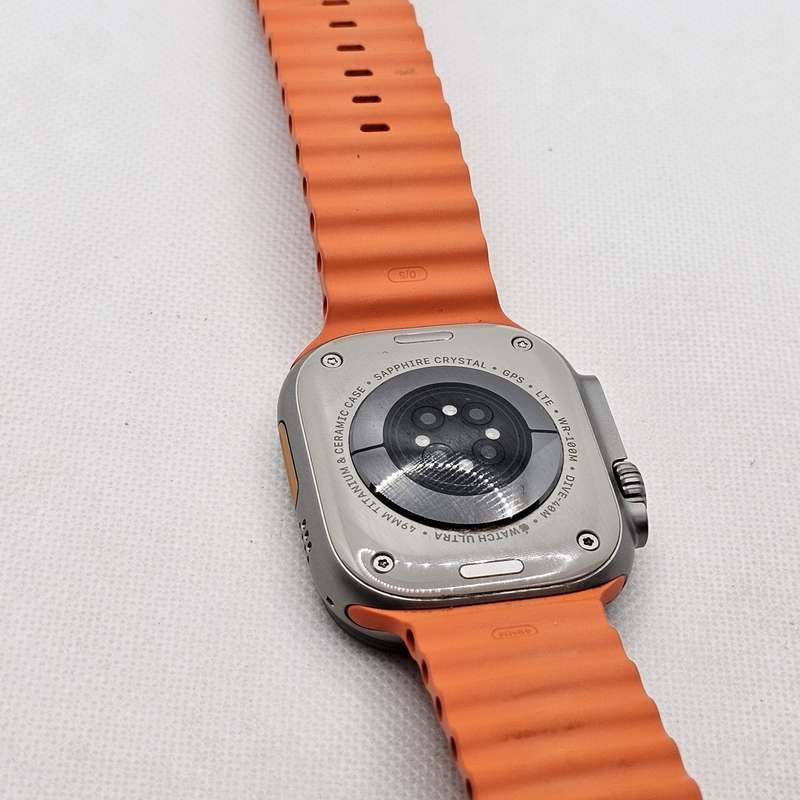 Apple Watch Ultra 2 49mm LTE Natural Titanium (12 Month Warranty)  With Orange Ocean Straps
