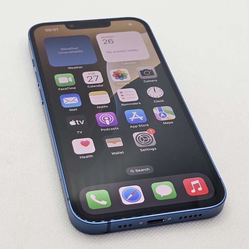 iPhone 13 256GB Blue (6 Month Warranty) + Screen Protector Bundle Value: R200