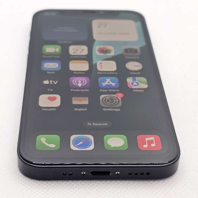 iPhone 12 Mini 64GB No Face ID And Bright Spots Black (3 Month Warranty) + Screen Protector Bundl...