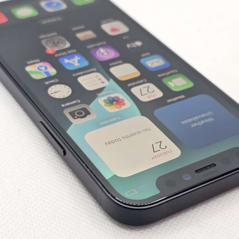 iPhone 12 Mini 64GB No Face ID And Bright Spots Black (3 Month Warranty) + Screen Protector Bundl...