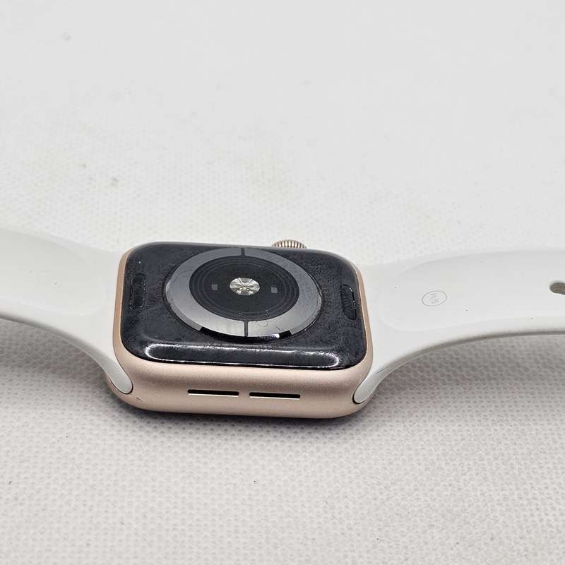 Apple Watch Series 4 40mm GPS Only Cracked Screen Rose Gold  With White Straps