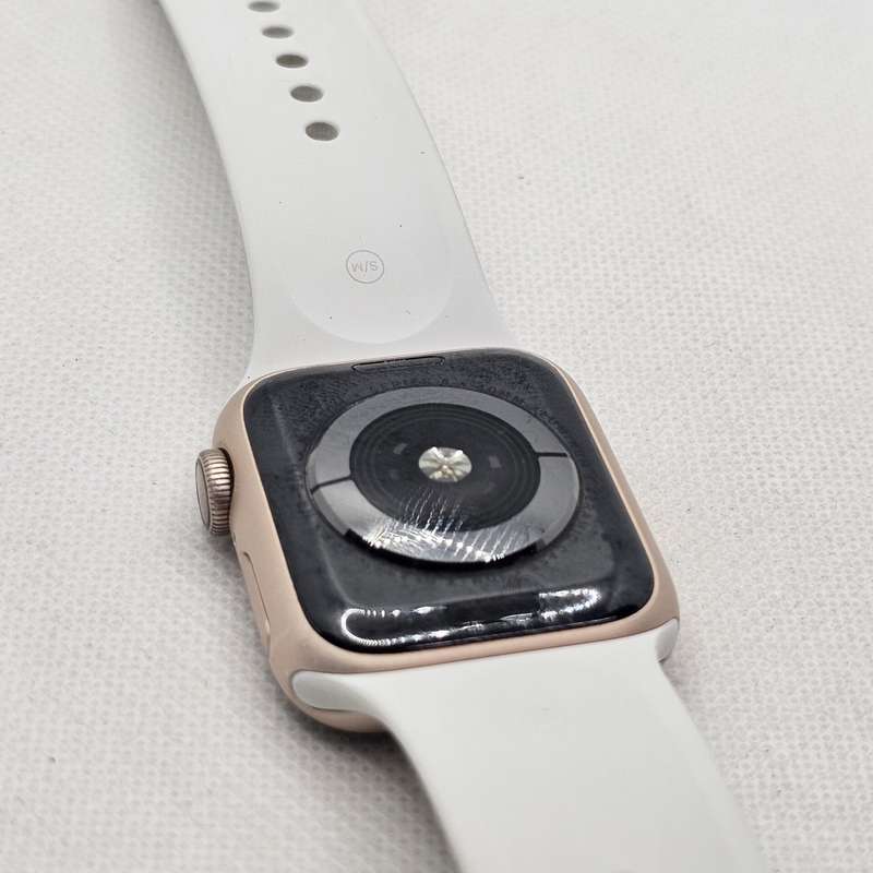 Apple Watch Series 4 40mm GPS Only Cracked Screen Rose Gold  With White Straps