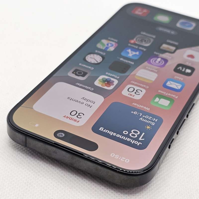 iPhone 15 Pro 128GB E-Sim Only And Blurry Front Camera Black Titanium (12 Month Warranty)