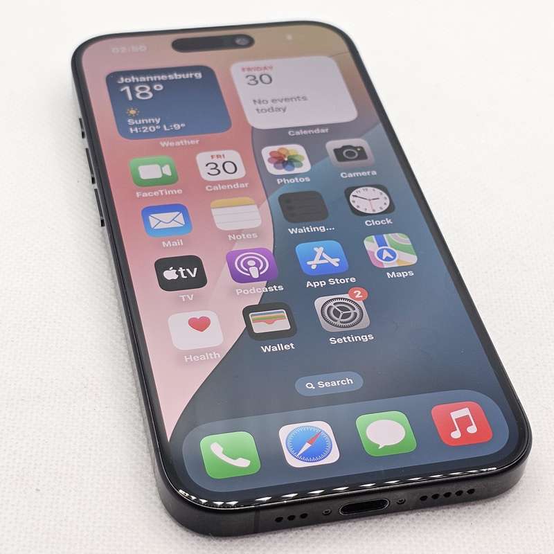 iPhone 15 Pro 128GB E-Sim Only And Blurry Front Camera Black Titanium (12 Month Warranty)