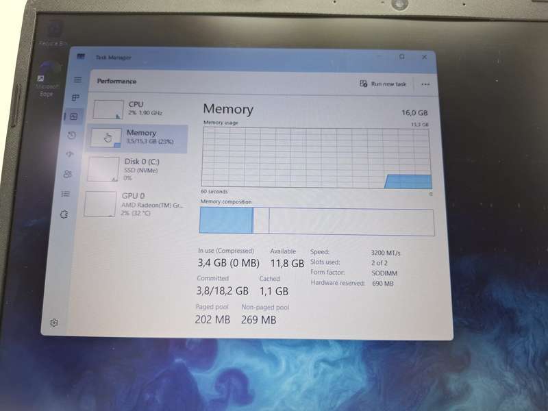HP 15-Inch 15s-eq2002ni "Ryzen 5" @ 2.10GHz 16GB RAM 512GB SSD Silver (6 Month Warranty
