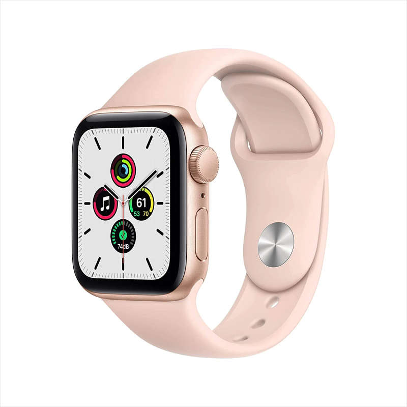 Apple Watch Series 4 40mm GPS Only Cracked Screen Rose Gold  With White Straps