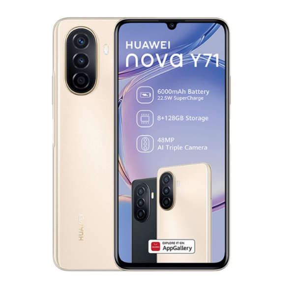 Huawei Nova Y71 Dual Sim 128GB Gold - Mint Condition