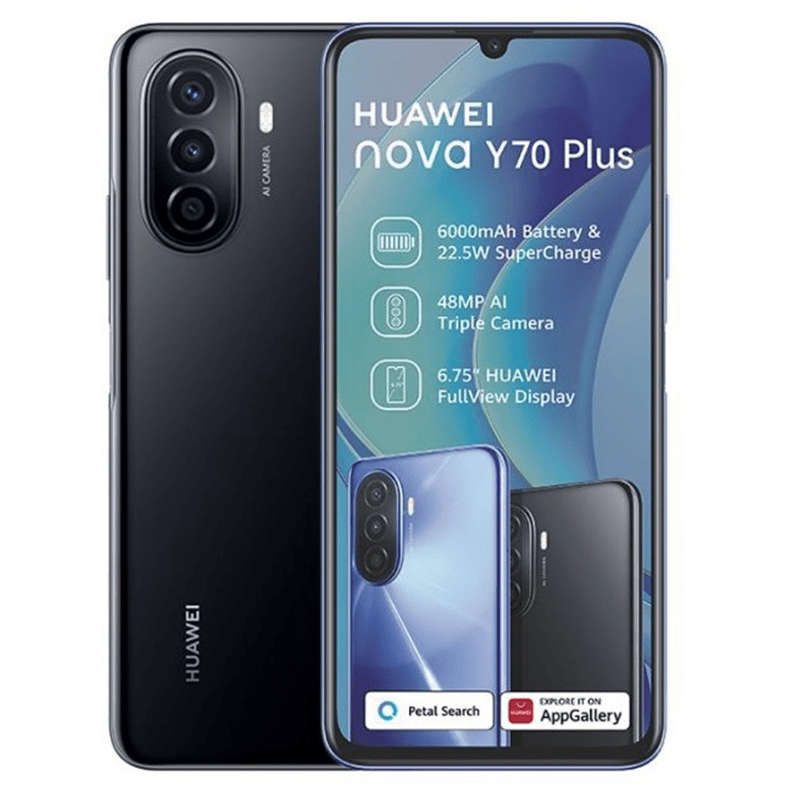 Huawei Nova Y70 Plus 128GB Dual Sim Bright Spots Midnight Black