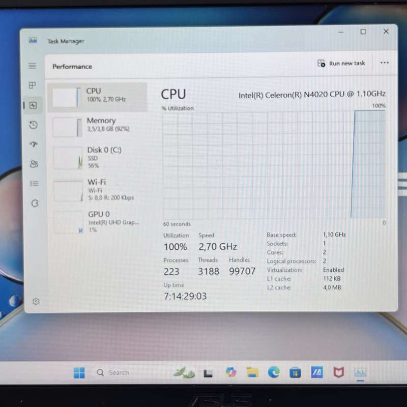 Asus X515M 4GB RAM 256GB SSD Silver (6 Month Warranty)