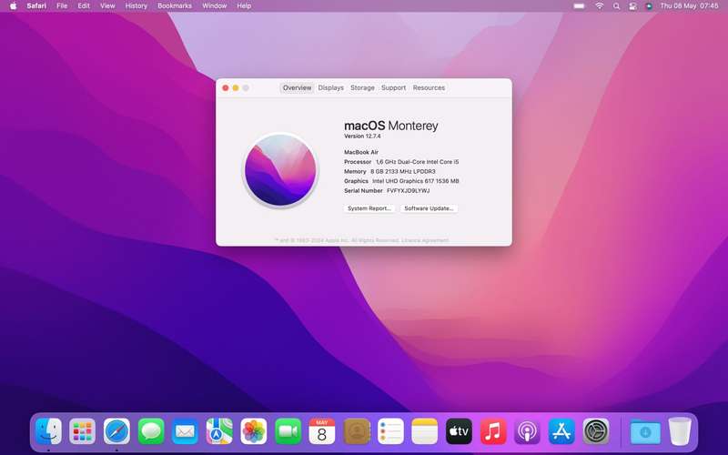 MacBook Air 13" (2019)  Core i5 | 8GB RAM | 128GB SSD | True Tone | Webcam Faulty  B Grade