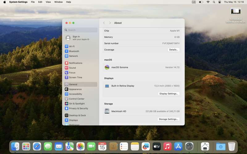 MacBook Air "M1" 8CPU/7GPU 13-Inch 8GB RAM 256GB SSD (2020) Silver (12 Month Warranty)