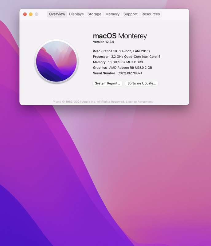 iMac 27-Inch Core i5 3.2GHz (Retina 5K, Late 2015) 20GB RAM 1TB SSD Chipped Screen Silver (...