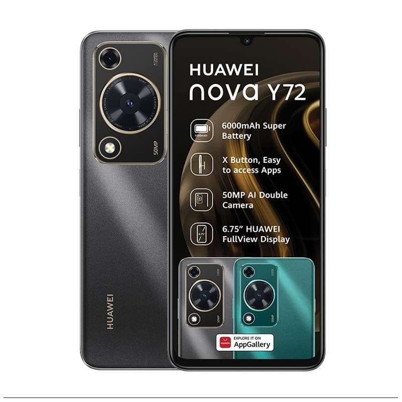 Huawei Nova Y72 128GB Cracked Camera Black