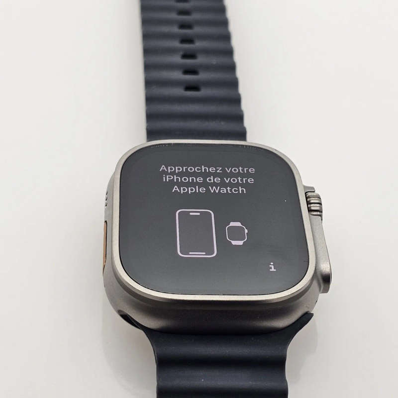 Apple Watch Ultra 49mm LTE Natural Titanium (12 Month Warranty) - With Midnight Ocean Straps