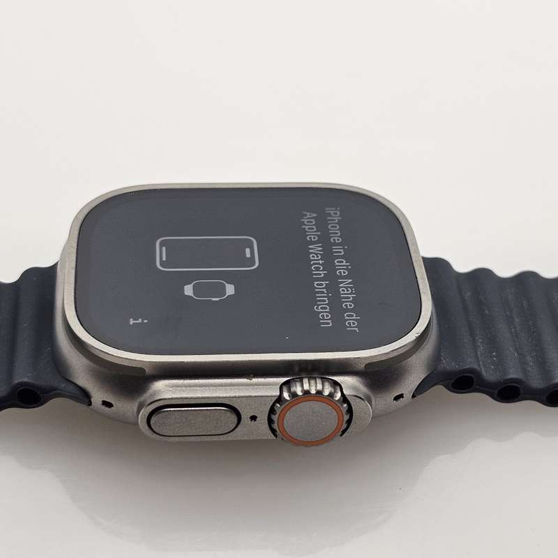 Apple Watch Ultra 49mm LTE Natural Titanium (12 Month Warranty) - With Midnight Ocean Straps
