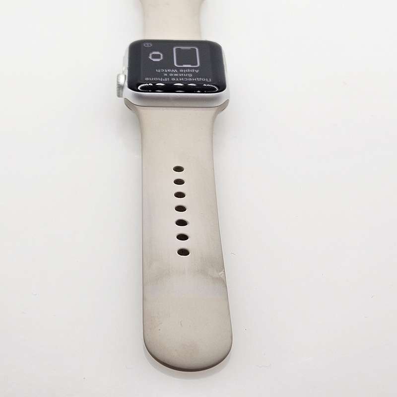 Apple Watch Series 3 38mm GPS Only Silver - With Beige Straps