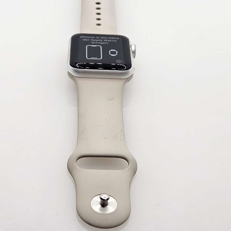 Apple Watch Series 3 38mm GPS Only Silver - With Beige Straps