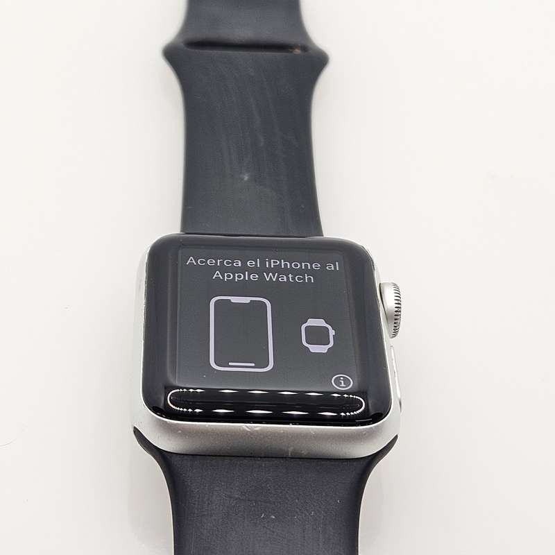 Apple Watch Series 3 38mm GPS Only Silver - With Black Straps