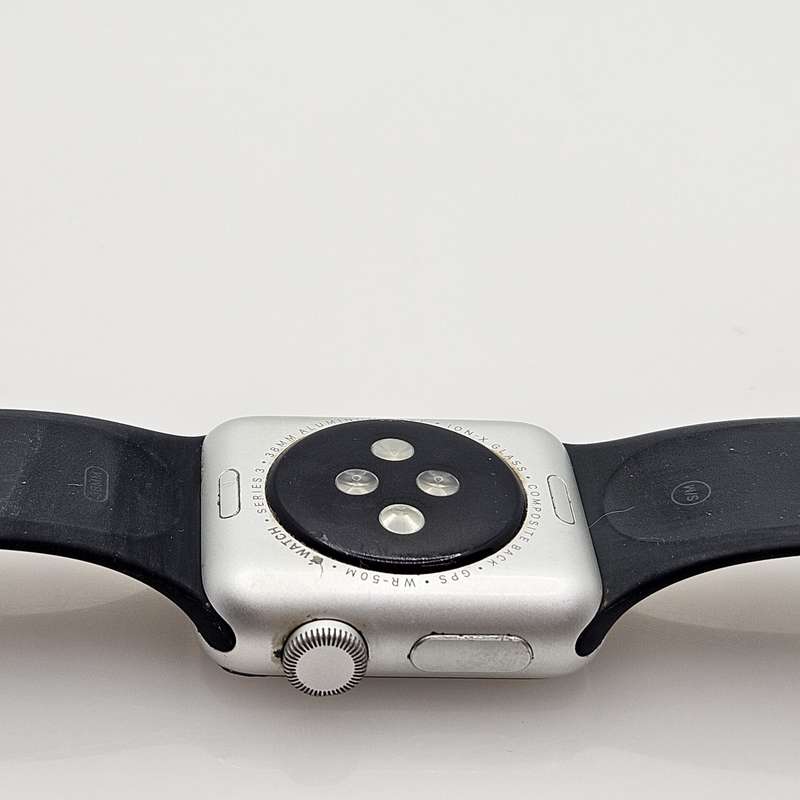Apple Watch Series 3 38mm GPS Only Silver - With Black Straps