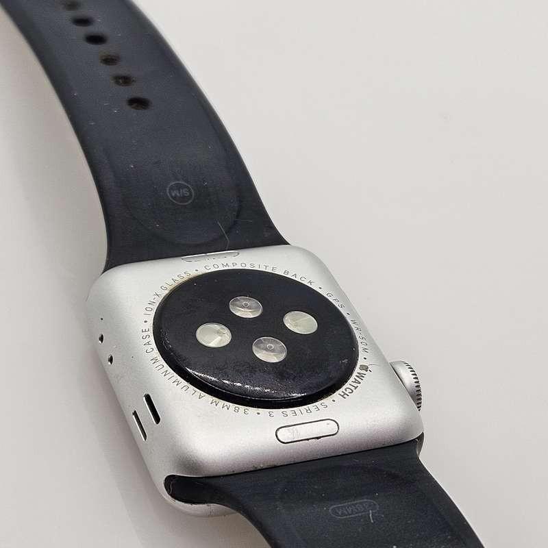 Apple Watch Series 3 38mm GPS Only Silver - With Black Straps