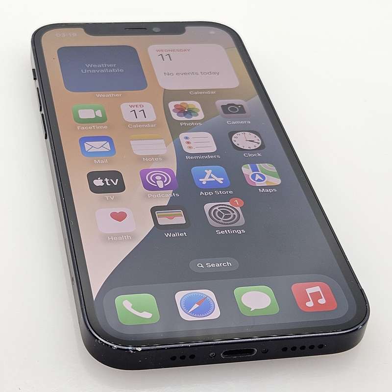 iPhone 12 128GB | Dead Pixel | Black (6 Month Warranty) + Cover Bundle Value: R200