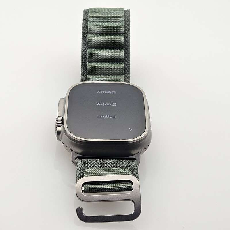 Apple Watch Ultra 49mm LTE Natural Titanium (12 Month Warranty)  With Green Alpine Straps