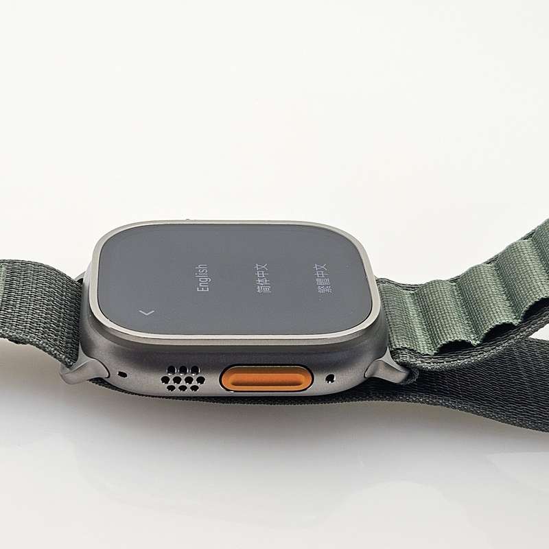 Apple Watch Ultra 49mm LTE Natural Titanium (12 Month Warranty)  With Green Alpine Straps