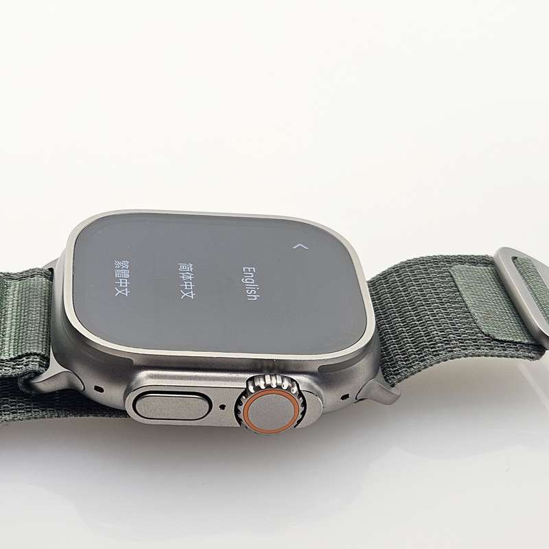 Apple Watch Ultra 49mm LTE Natural Titanium (12 Month Warranty)  With Green Alpine Straps