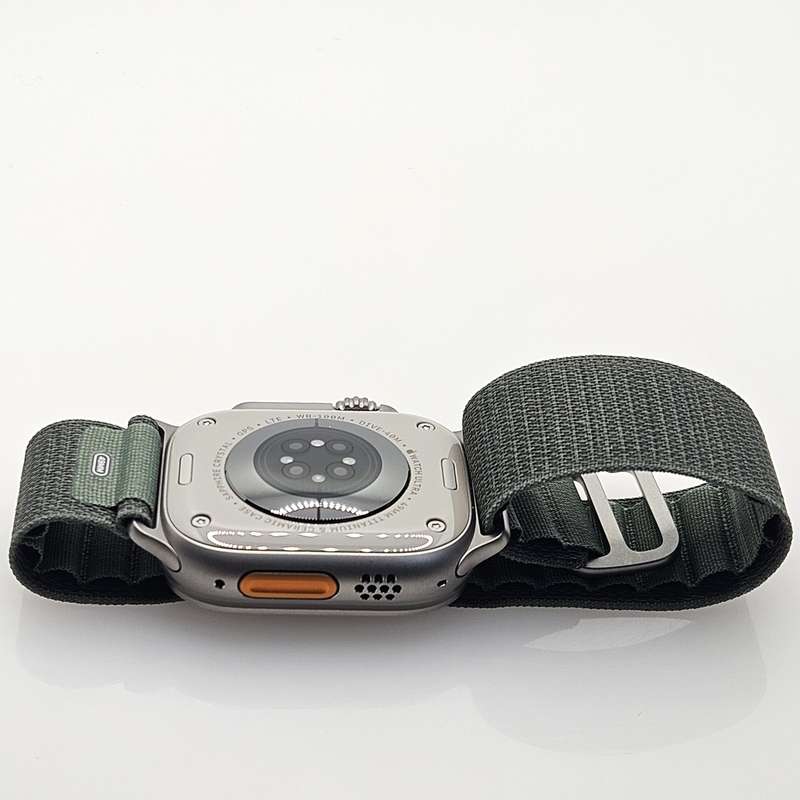 Apple Watch Ultra 49mm LTE Natural Titanium (12 Month Warranty)  With Green Alpine Straps