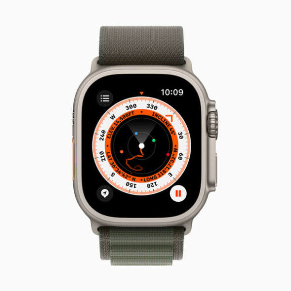 Apple Watch Ultra 49mm LTE Natural Titanium (12 Month Warranty)  With Green Alpine Straps