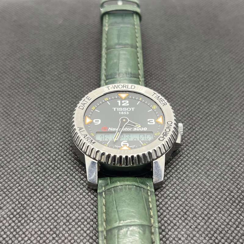 Tissot T-Navigator 3000 Analog Watch Grey - With Dark Green Straps