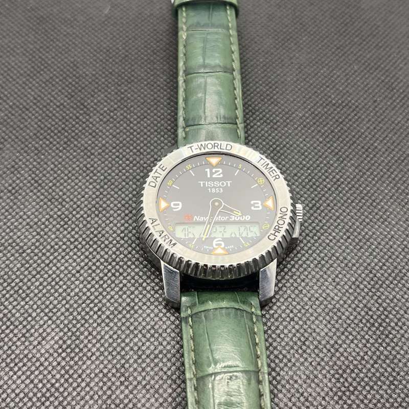 Tissot T-Navigator 3000 Analog Watch Grey - With Dark Green Straps