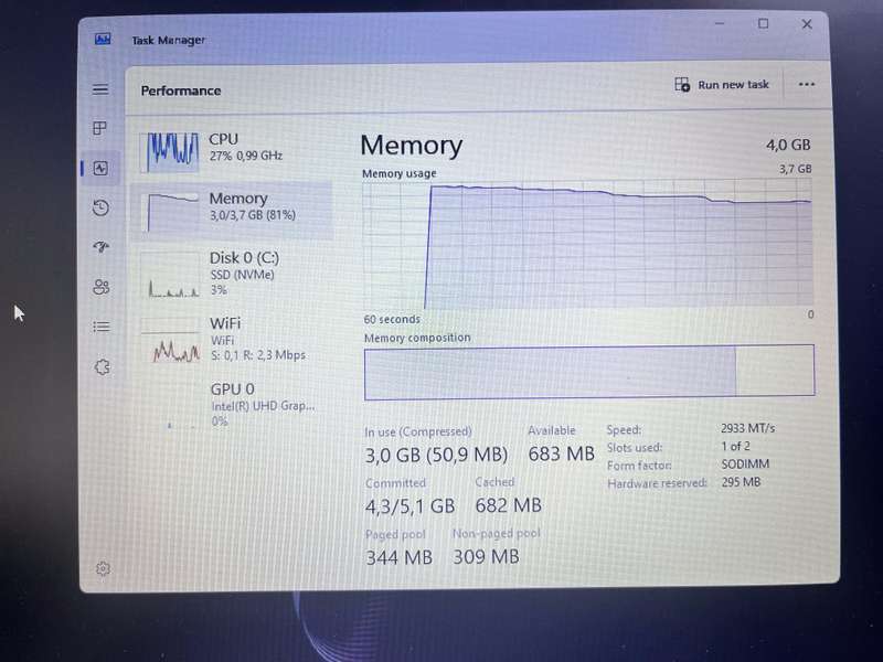 HP 15s-fq3007ni 4GB RAM 256GB SSD Black (3 Month Warranty)