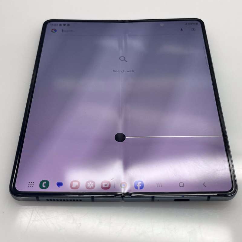 Samsung Galaxy Z Fold 4 Screen Damage GreenGrey