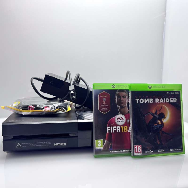 Xbox One 1TB Black + 2 Games + HDMI Cable + Charging Cable (3 Month Warranty)