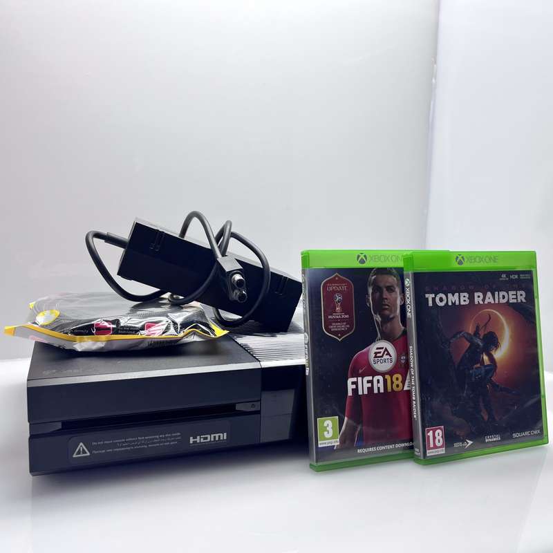 Xbox One 1TB Black + 2 Games + HDMI Cable + Charging Cable (3 Month Warranty)