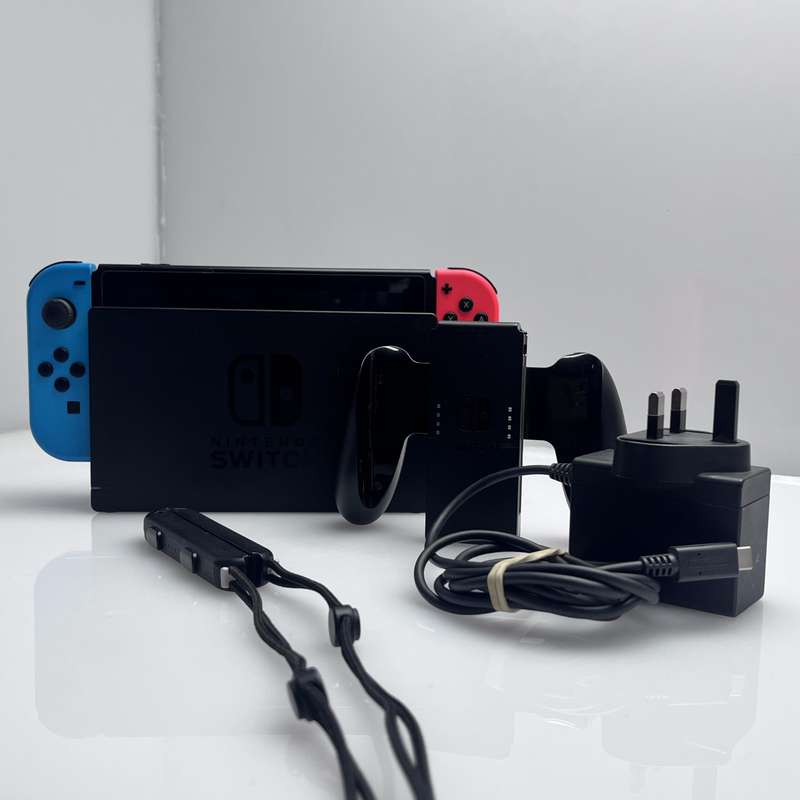 Nintendo Switch 32GB Black + 2 Joy-Con Controllers + HDMI Cable + Charging Cable + Docking Statio...