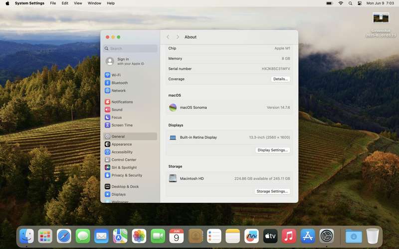 Apple MacBook Air M1 8GB 256GB SSD Space Grey (12-Month Warranty)