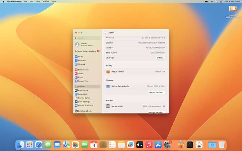 Apple MacBook Pro 16" Core i9 16GB 1TB SSD Silver No Touch Bar (6-Month Warranty)