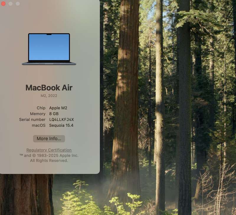MacBook Air 13-Inch M2 8 CPU/8 GPU (2022) 8GB RAM 256GB SSD Midnight (12 Month Warranty)
