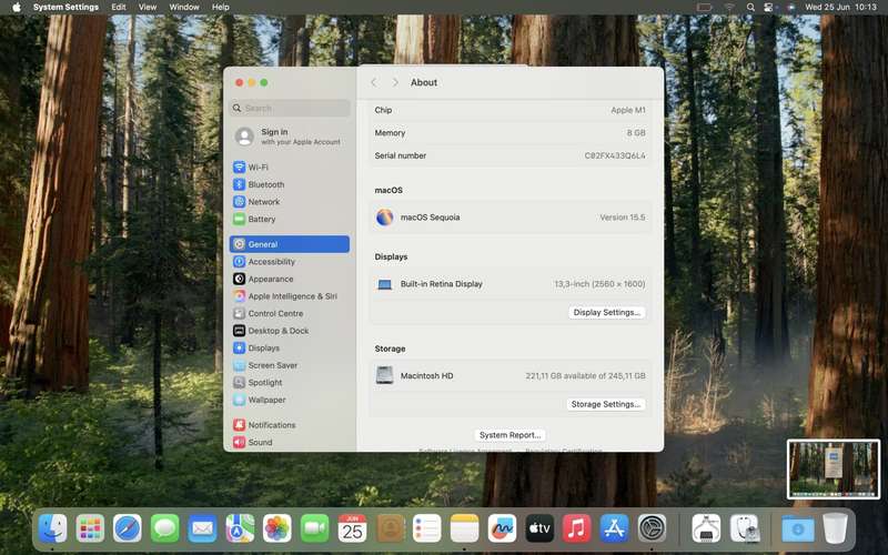 MacBook Air 13-Inch M1 8CPU/7GPU (2020) 8GB RAM 256GB SSD Silver (12 Month Warranty)